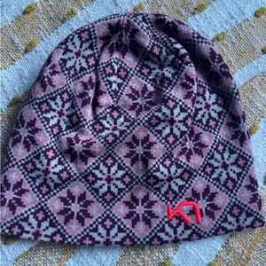 Kari Traa Nordic Pink and Mauve Beanie